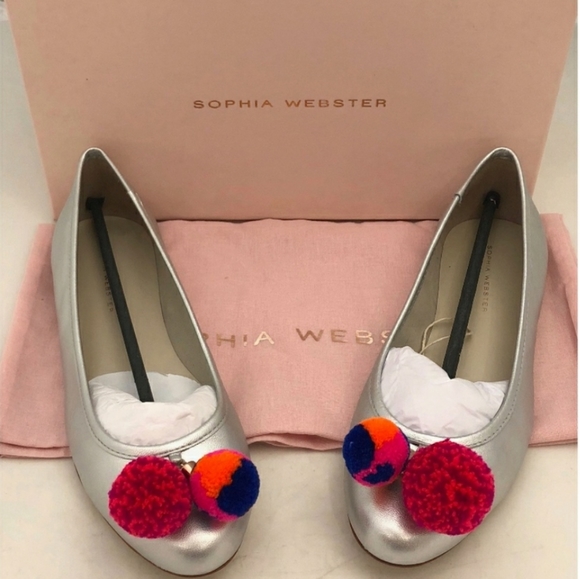 Sophia Webster Shoes - Sophia Webster Pom Pom Flats